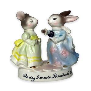 Bunny Mouse Precious Moments Avon‎ President's Club Figurine Vintage 1980